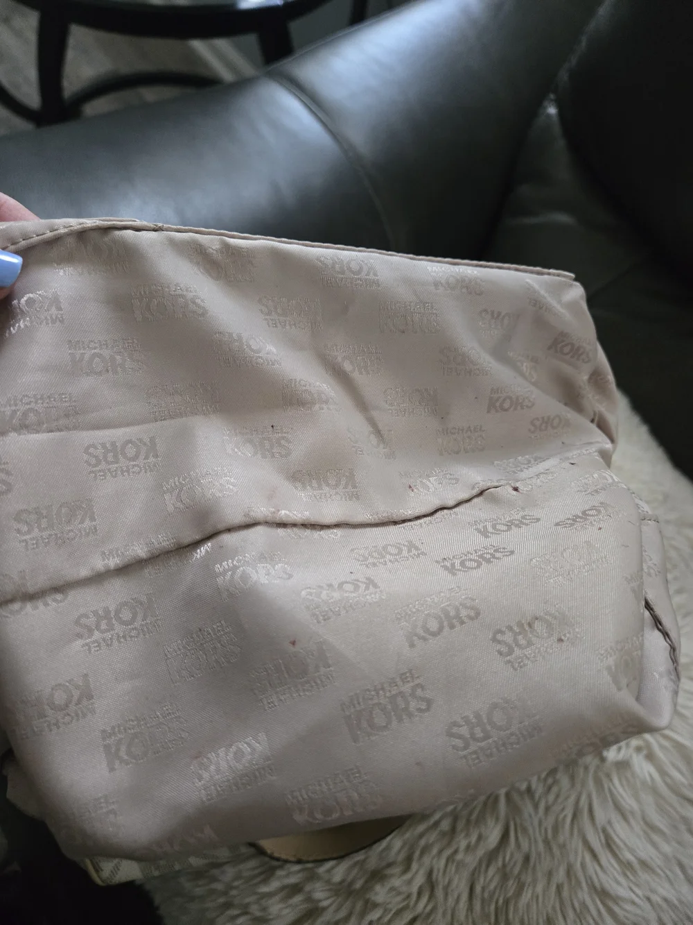 Michael Kors Cream Signature Grayson Satchel
